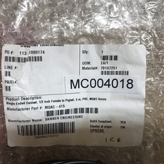 banner engineering MQAC-415 Cord Set Single Ended 4 Pin Wire