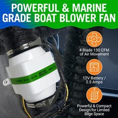 Boat Blower Fan Inline 12v Blower Fan High CFM Marine Engine Boat Bilge Blower