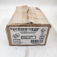 KONKORE CC50RKON, 1/2″, Steel, Non-Insulated, Compression, EMT Connector , 34 pc