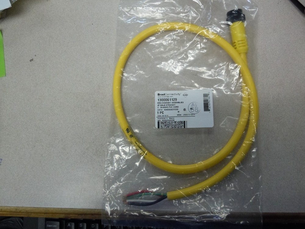 WOODHEAD 104006A01F030 1300061129 4P MALE/MICRO PIGTAIL CORD