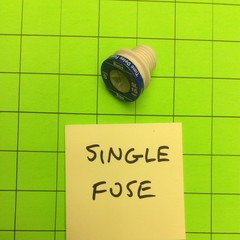 Single Fuse. 15AMP Type S Buss Tron Time Delay Fuse