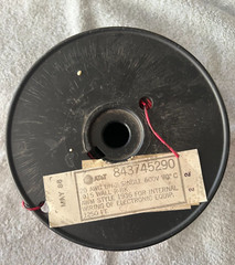 100 feet ~ Solid 20GA Wire ~ Red Black ~ AT&T ~ May 1986 ~ NEW from Spool