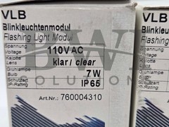 NEW Auer 760004310 Clear VLB Flashing Light Module 110VAC, 7W, IP65, Lot of 2
