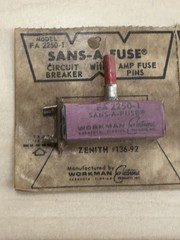 Sans-A-Fuse FA 2250-1 Circuit Breakers 6x NOS – Replace Zenith #136-92 – Vintage
