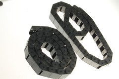 US Stock R38 18mmx37mm Plastic Semi Closed Cable Drag Chain Carrier 1 Meter 2Pcs