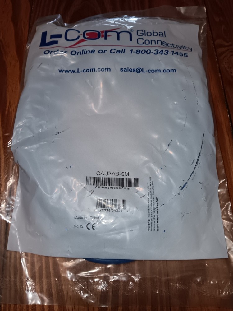 L-com CAU3AB-5M SEALED L-Com Global Connectivity