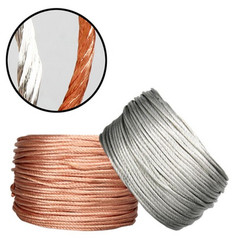 2.5mm²-120mm² Copper/Tinned Round Braid Cable Bare Copper Braid Wire Ground Lead