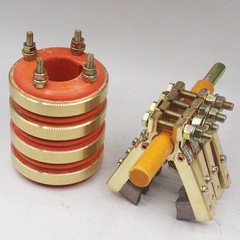Collecting Ring, Conductive Slip Ring, 2-3-4-way, Herringbone Carbon Brush 1SET