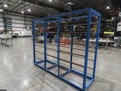 Industrial Custom Wire Spool Organizer Rack Cable Management 36 Rod 113x32x90″