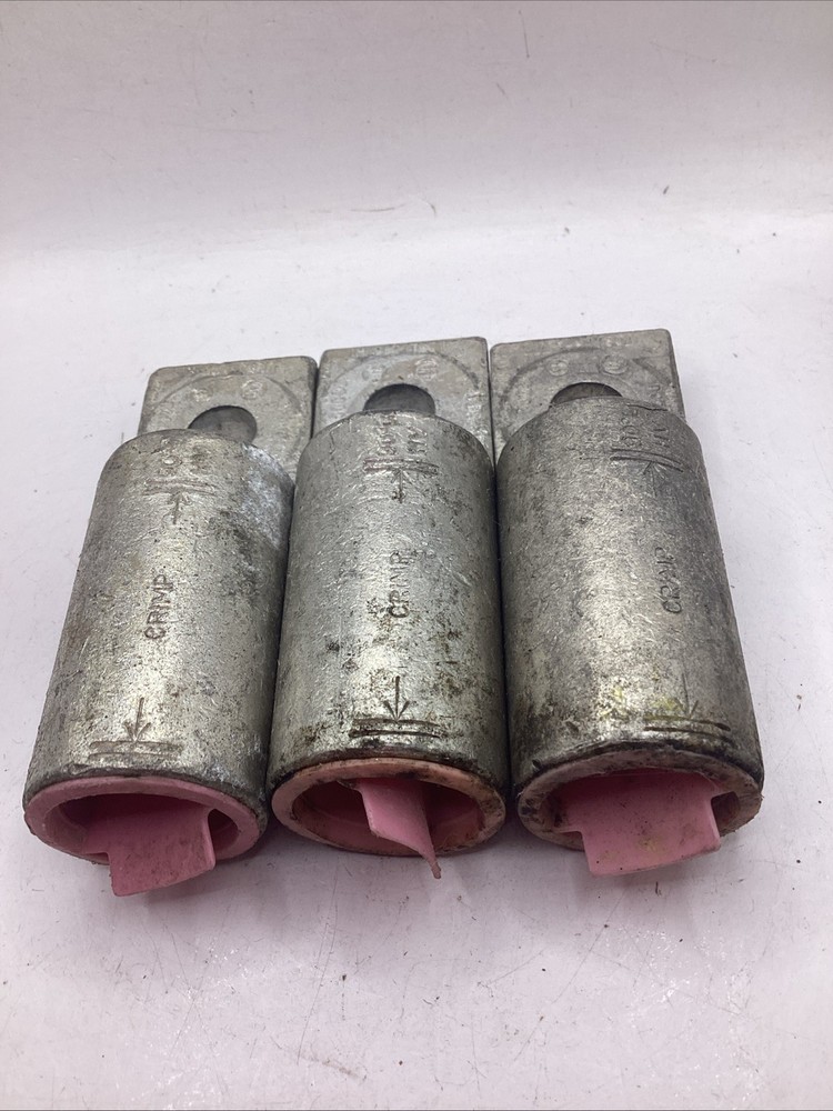 Lot Of 3 Hubbell VCEL-075-H1 1-Hole Compression Lug Terminal 500CU