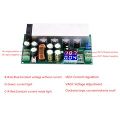 DC12-80V 20A Digital Adjustable Step Down Buck Voltage Regulator Power Module-