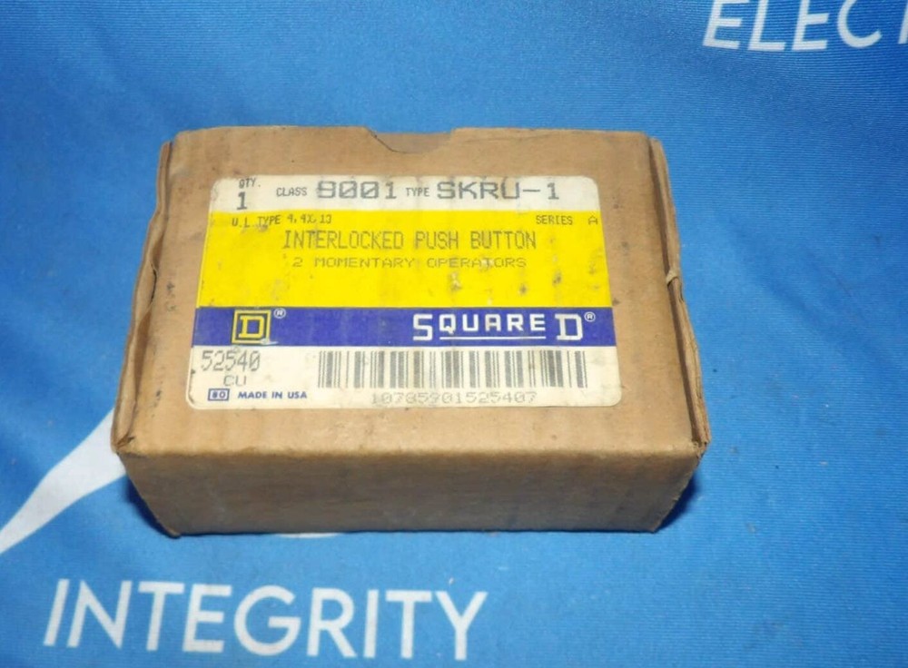 NIB Square D 9001 SKRU-1 Series A Interlocked Push Button + 1 Year Warranty