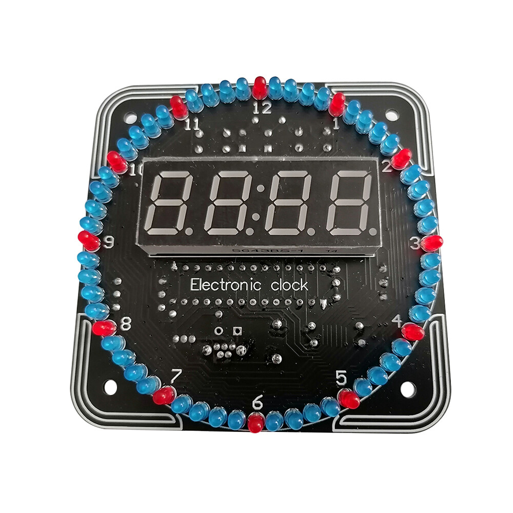 DIY Rotating LED Alarm Electronic Digital Clock Kit Learning Board 5V DS1302