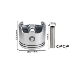 QTY:1 48 pistons Lawn Mower Piston Ring / Assembly, Cylinder Diameter 48mm