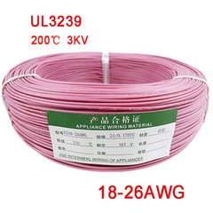 Pink 18-26AWG Flexible Silicone Wire Cable , HIGH TMPE 200℃, 3KV High Voltage