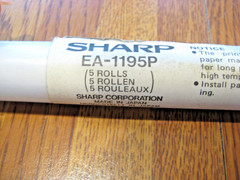 SHARP EA-1195P 5 ROLLS THERMAL PAPER BRAND NEW In Tube