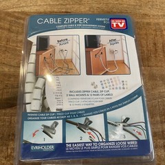 Cable Zipper Spiral Cable Wire Zip Wrap Tube Tubing Computer Manage Cord Black