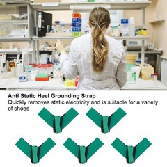 10pcs ESD Anti Static Foot Heel Straps Adjustable,Green