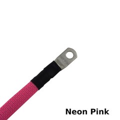 2 AWG Gauge Custom Battery Cable Copper Braided (Neon Pink)