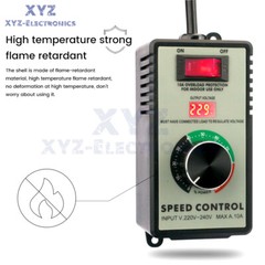 4000W Electronic Voltage Regulator Stepless AC Motor Speed Controller 110V/220V