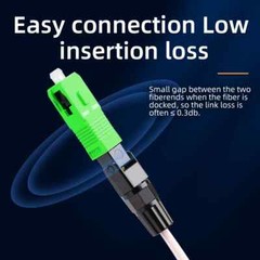 100Pcs Splicer Fiber Optic Connector For SC-APC SC-UPC FTTH Embedded Leather