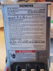 SIEMENS GNF321A 30A 240V Non Fused Disconnect. FreeShipL48