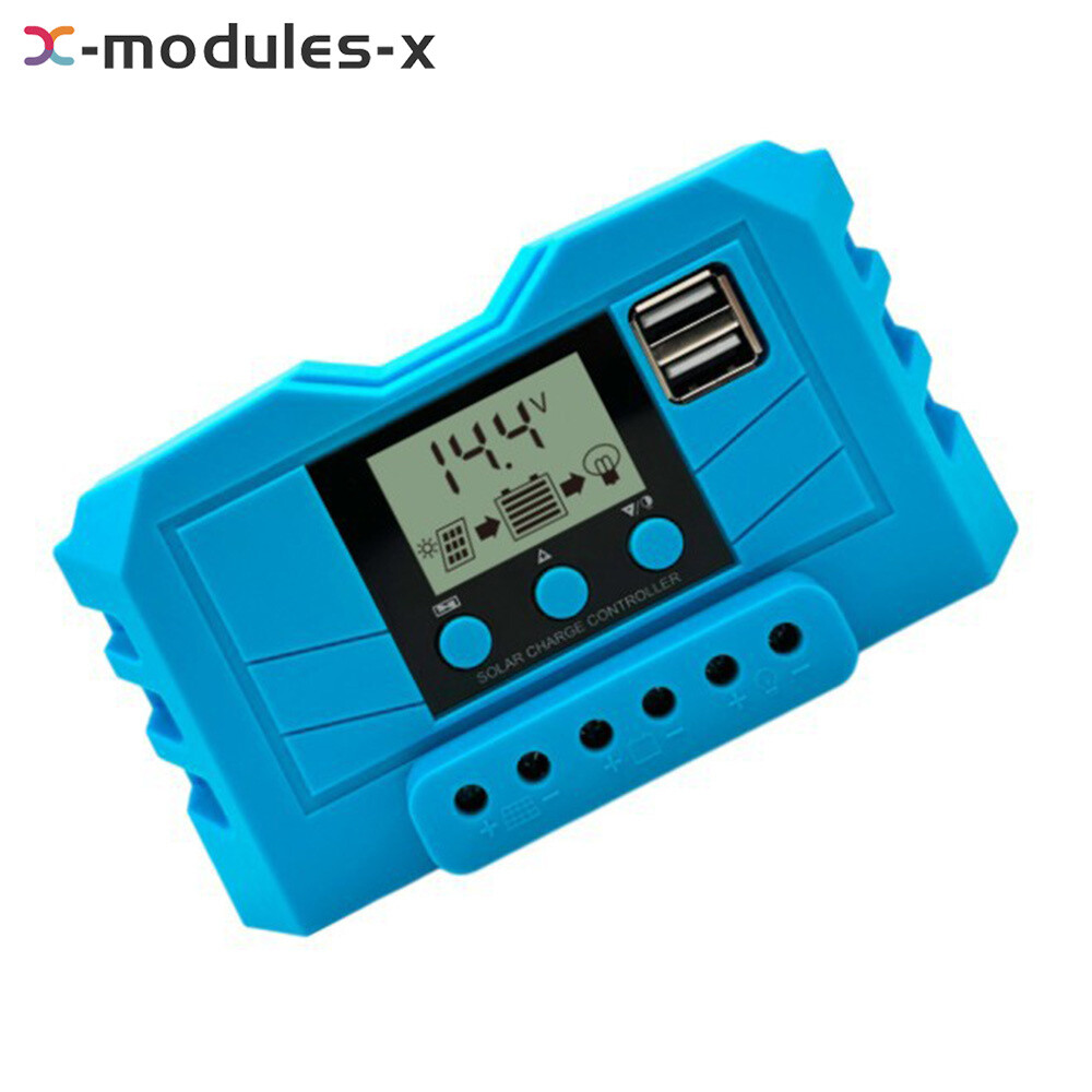 10A/20A/30A 12V/24V PWM Photovoltaic Solar Battery Charge Controller LCD Display