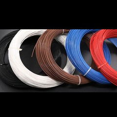 PTFE Cable Wire 2mm² Ø2.4mm, 2.5mm² Ø2.8mm Silver Plated Copper Stranded