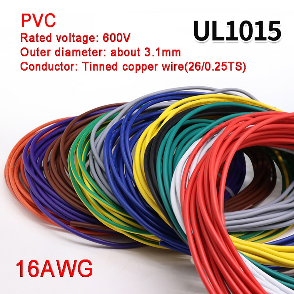 16AWG PVC Electronic Cable Tinned Copper Stranded Wiring 600V High TEMP 105℃