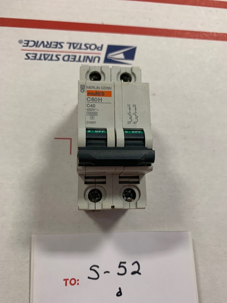 Merlin Gerin Multi 9 C60H C40 Double Circuit Breaker 400V Brand New 24991