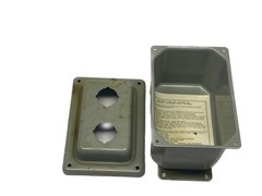 NOS Hoffman 4” x 4-1/4” x 4” 2 Hole 30mm Push Button Enclosure E2PBX