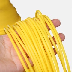 Yellow L Type PTFE Tube Pipe 150V Thin Wall 0.15/0.2/0.3mm ID 0.3mm~3.38mm Hose