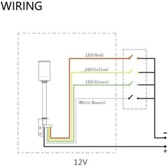 12V DC LED Warning Light Alarm Indicator Light Industrial Machin Size: 1-Layer