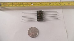 Qty 5 pcs Allen Bradley Carbon axial resistors 1 watt 1000 Ohms 5 % RC32GF102J