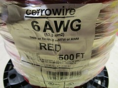 CERROWIRE 6 AWG Stranded INSULATED THHN/THWN-2, RED, 500′, D0527