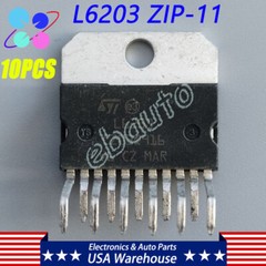 10 PCS L6203 ZIP-11 IC DRIVER FULL BRIDGE MULTIWAT ST 5A 12 V ~ 48 V T1 IC New