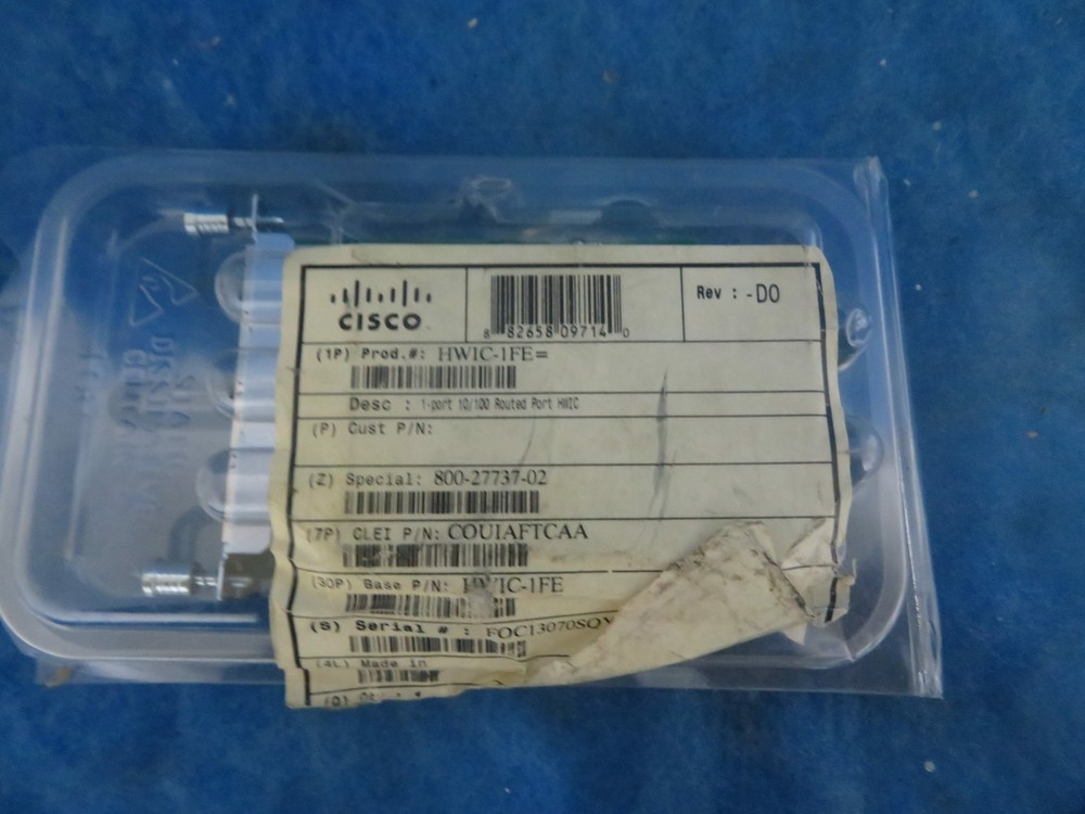 Cisco HWIC-1FE Fast Ethernet Layer 3 WAN Interface Card + 1 Year Warranty