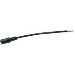 (5-Pack) DC Power Pigtail Female Barrel Jack 6-inch Wire Cable 5.5mm x 2.1mm 5X