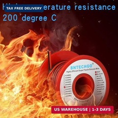 BNTECHGO 22 Gauge Flexible 2 Conductor Parallel Silicone Wire Spool Red Black Hi