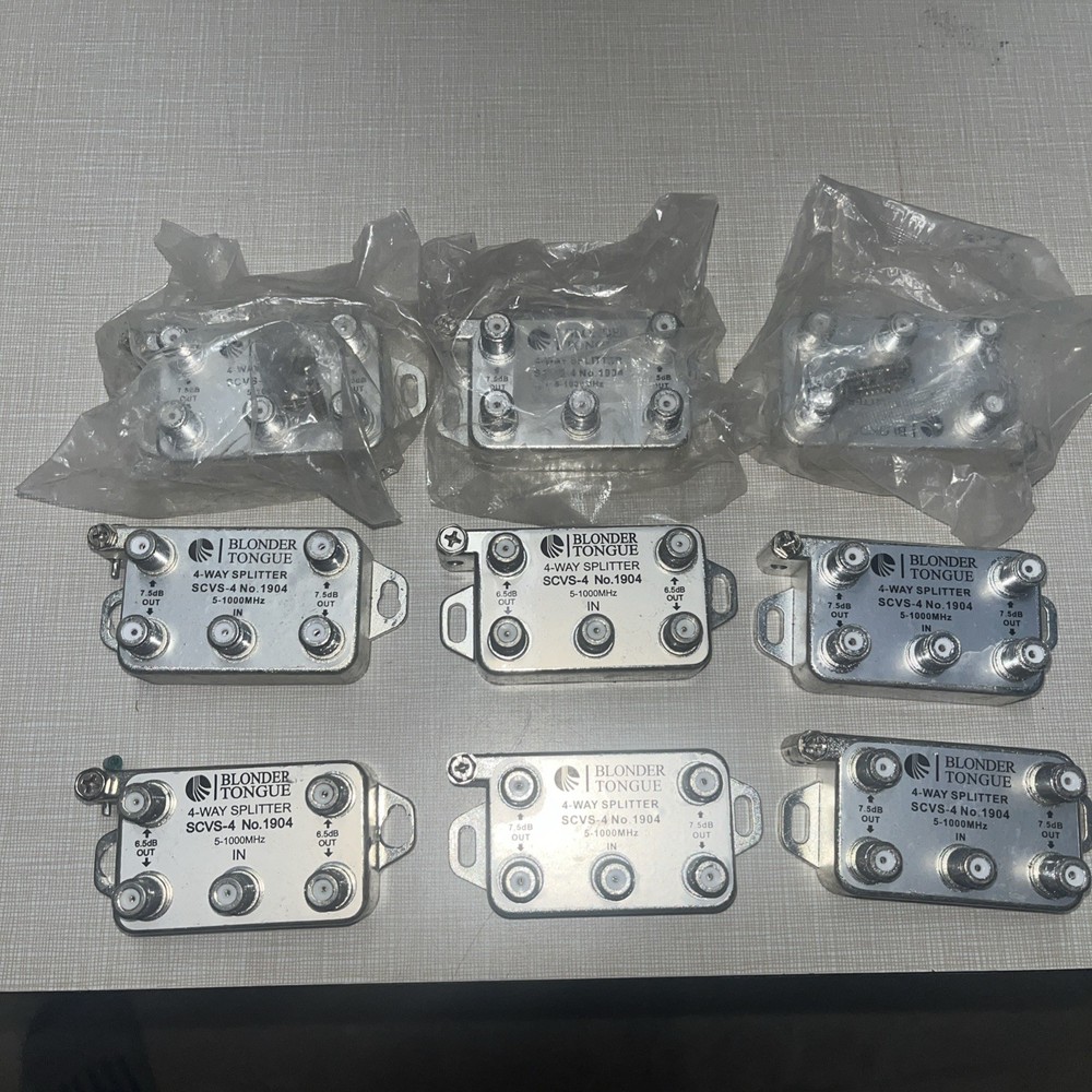🇺🇸(9) Blonder Tongue SCVS-4 No. 1904 4-Way Splitter 5-1000MHz