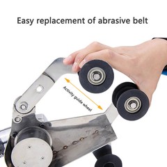 Pneumatic Belt Sander Stainless Steel Brushing Machine Round Tube Polishing