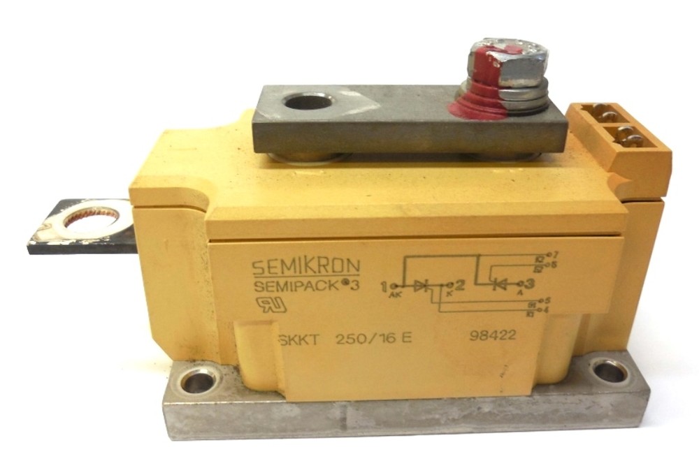 SINDOPOWER SEMIKRON THYRISTON DIODE MODULE SKKT 250/16E, SEMIPACK 3