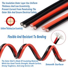 UL2468 Twin 2 Core Cable 0.08mm²~1.2mm² Tinned Copper Wires flame retardant wire