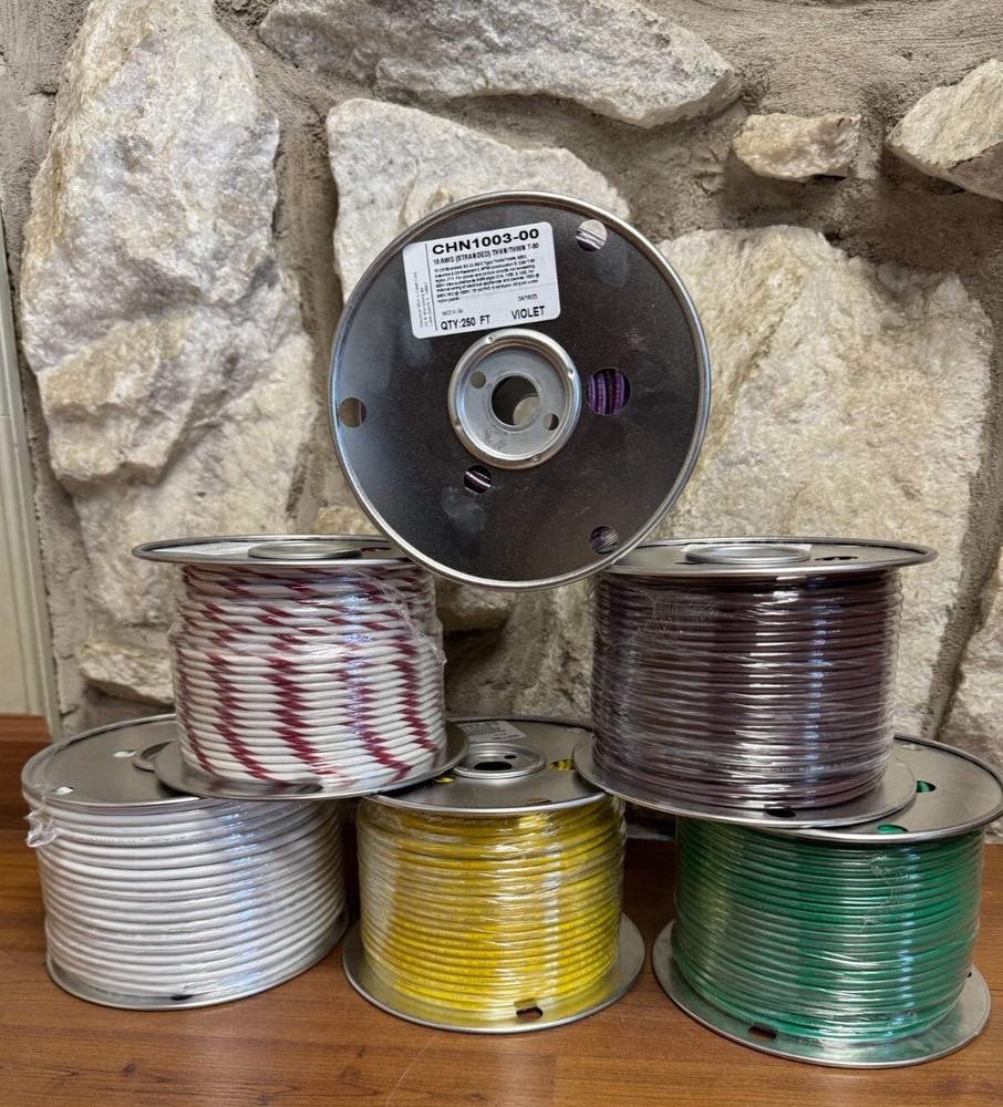 250 FT THHN/THWN WIRE- 10 AWG STR 600 V —7 COLORS AVAILABLE