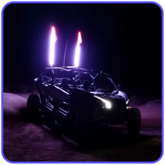 6ft RGB LED Whip Light Off-Road Antenna Strip Light for ATV UTV Accessories LOT