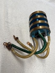 slip ring, industrial, 4 pole, 4” dia. rotor, 4-14 awg lugs