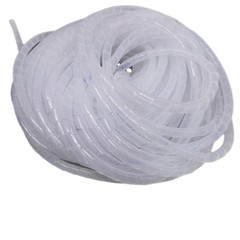 US Stock 15M 49.21ft Roll 6mm Spiral Wrapping Band Cable Management White ROHS