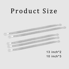 Universal Automotive Ground Straps, 5PCS Tinned Copper Braided Ground Wires Incl