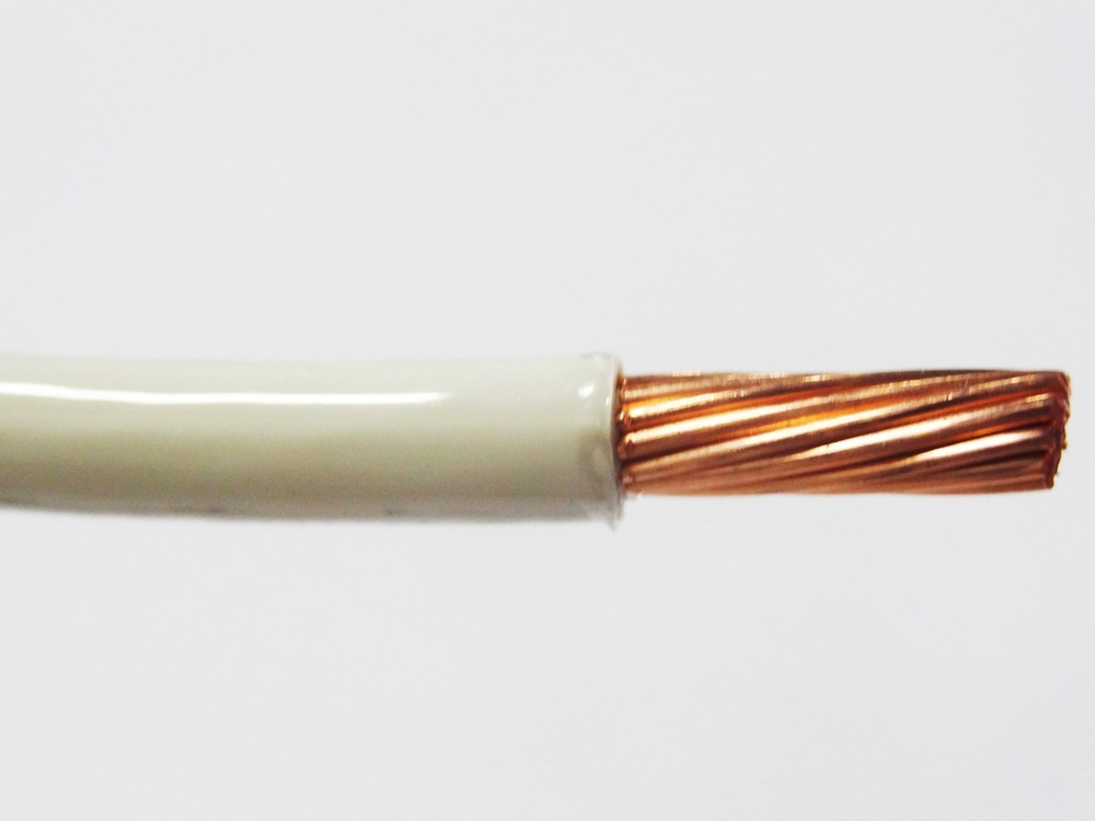 THHN 6 AWG GAUGE WHITE NYLON PVC STRANDED COPPER BUILDING WIRE 125′