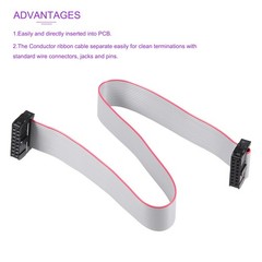 5 Pack Long 30CM 2.54MM Flat Ribbon Cable IDC 16 Pin Connector